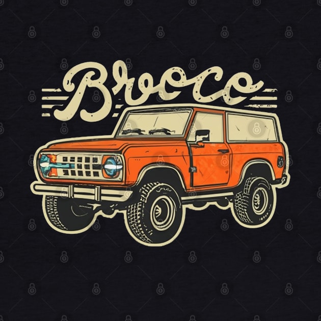 1987-1991 Ford Bronco w/Tires retro vintage by Aldrvnd